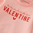 thumbnail image 4 of Gunia Girls Valentines Day Outfit Long Sleeve Valentine's Day Letter Prints T Shirt Pullover Tops Bell Bottoms Pants Cute 18-24 Months, 4 of 7