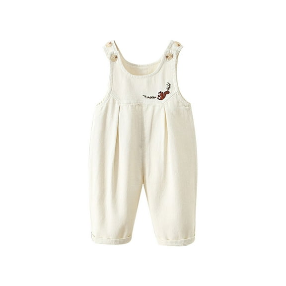 Odeerbi 2-8 Years Toddler Boys Girls Summer Denim Overalls Embroidered Bib Overall Jeans Spring Cowboy Printed Romper Jumpsuit