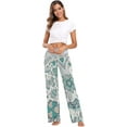 thumbnail image 6 of Women's Pajama Pants Doodle Bird Pattern Comfy Stretch Sleepwear Essentials womens Lightweight Lounge Terry Pajama Pant, Medium, 6 of 7