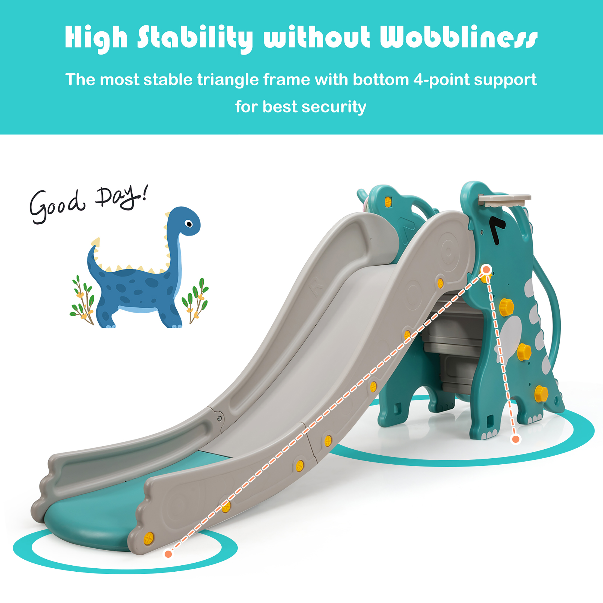 Pink Baby Toddler Gift Suitable for Home Playground Backyard Games Qazqa Children Folding Climbers Slide Set,Indoor and Outdoor Kids Slipping Slide Toy Playset with Basketball Hoop