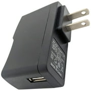 5V DC @ 1A USB Device Charger/Power Adapter, Input: 100V-240V ~ 50/60Hz Compact Design (2.95" x 1.07" x 1.83"), Black Color