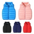 thumbnail image 3 of Qudderr Toddler Kids Light-Weight down Puffer Vest for Boys Girls Warm Full-Zip Sleeveless Jacket Solid Color Fall Winte Waistcoat Size 3-13T, 3 of 6