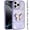 Dark Purple, variant on XPM for iPhone 16 Pro Max (6.9") Phone Case, Glitter 3D Butterfly Design Bling Metallic Edge Hybrid Stand Drop Protection TPU Shockproof Cover for Iphone 16 Pro Max (Gold)