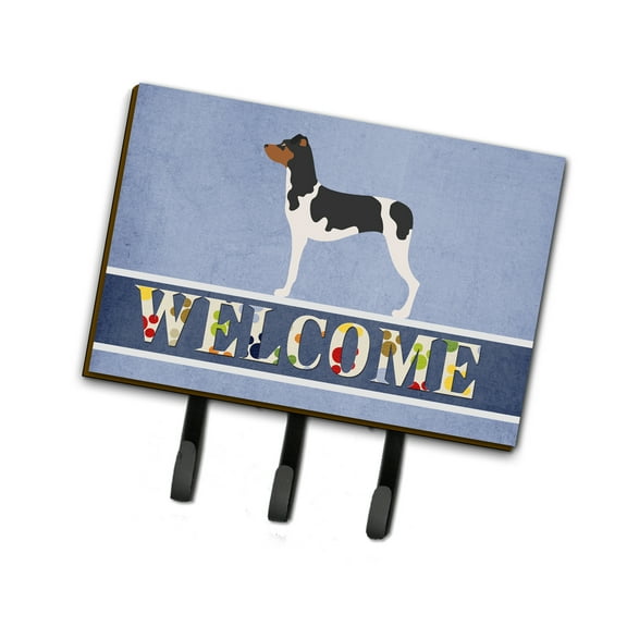 Brazilian Terrier Welcome Leash or Key Holder Blue