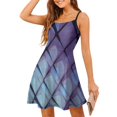 thumbnail image 1 of Abs 3 Sweetheart Knot Flared Dress Fashion Design Large Size Loose Dress Abstract Watercolor Pattern Zigzag Geometric Texture, 1 of 5