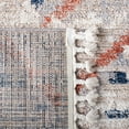 thumbnail image 6 of SAFAVIEH Morocco Amadine Geometric Striped Polyester Area Rug, Grey/Navy, 8' x 10', 6 of 7