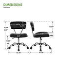thumbnail image 4 of Scranton & Co Task Office Chair in Black Vinyl with Chrome Base, 4 of 14