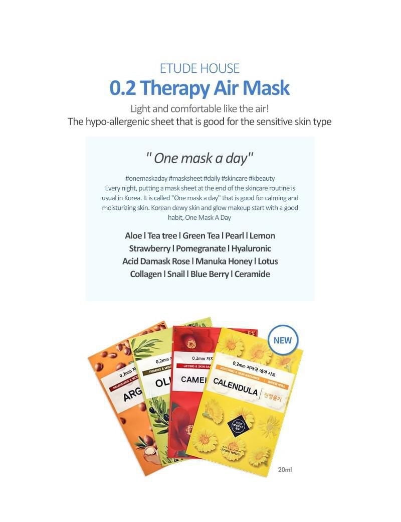 ETUDE HOUSE 0.2 Therapy Air Mask- Hyaluronic Acid
