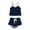 Navy, variant on Krdevn Pajamas for Women Set - Women's Sleepwear Pajama Set Lace Trim Sleeveless Nightwear Comfortable Home Outfit Soft Breathable Two Piece,Sleepwear for Women,Size:XXL