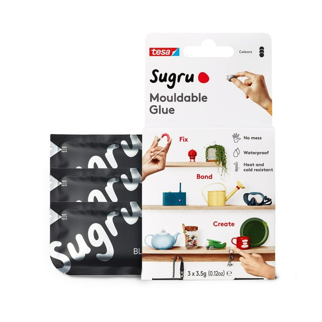 Masilla adhesiva tesa Sugru, impermeable, moldeable, 3 x 3,5 g