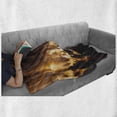 thumbnail image 6 of Zombie Soft Flannel Fleece Blanket, Burning Town Urban Chaos with Human Silhouettes in Street Pattern Print, Cozy Plush for Indoor and Outdoor Use, 50" x 70", Amber Mauve Seal Brown, by Ambesonne, 6 of 6