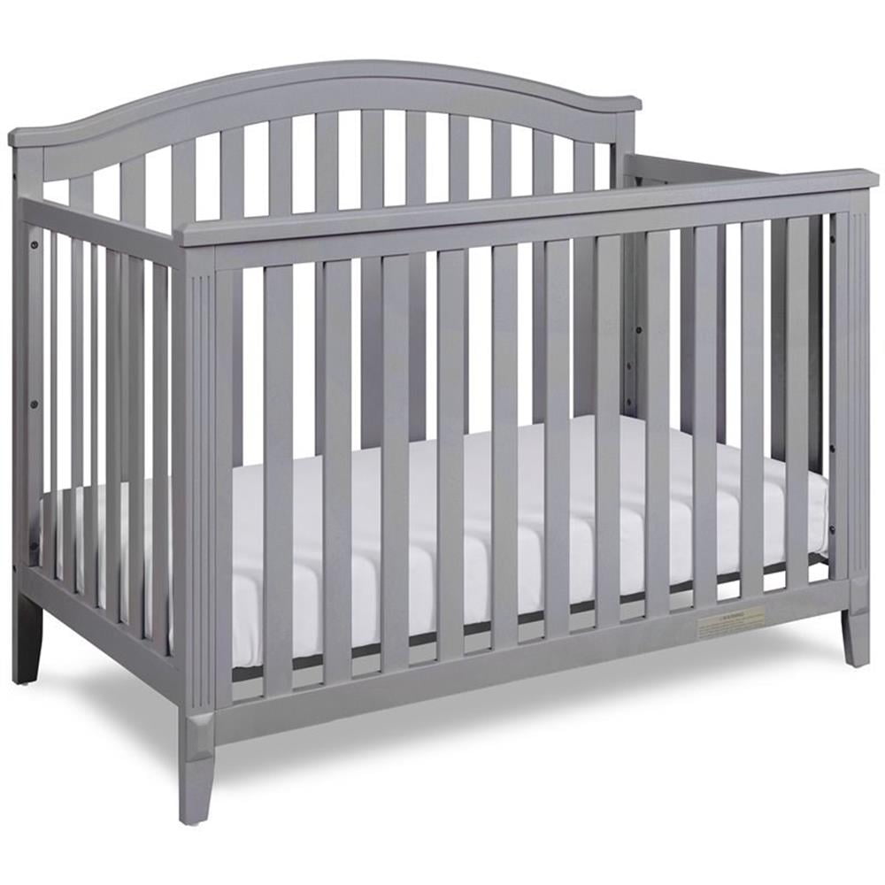 AFG Baby Furniture Kali II 4-in-1 Convertible Crib and Leila 2-Drawer Changing Table Gray