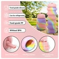thumbnail image 4 of Arcticwind Colorful Collapsible Water Bottle, BPA-Free Silicone 17oz Travel Bottle with Handle & Carabiner, Portable Leak-Proof Sports Bottle for Camping, Hiking, Cycling - Reusable & Compact, 4 of 5