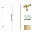 thumbnail image 4 of Transolid Ehtb535297610c-Bk Elizabeth 76" High X 53-1/2" Wide Hinged Semi Frameless Shower, 4 of 7