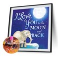 thumbnail image 2 of Taladro de diamante Elefante Madre e hijo Póster 5D Kits de pintura DIY Arte redondo completo FLhrweasw Nuevo, 2 of 9