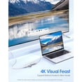 thumbnail image 5 of LENTION 3.3FT Long Cable USB C Multiport Hub with 4K HDMI,4 USB 3.0,Type C Charging Compatible 2023-2016 MacBook Pro,New Mac Air/iMac/Mac Mini,More(C35-1M,Silver), 5 of 11