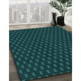 thumbnail image 2 of Ahgly Company Indoor Square Patterned Dark Cyan Green Area Rugs, 7' Square, 2 of 6