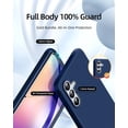 thumbnail image 2 of [3 in 1 for Samsung Galaxy A54 5G case, with 2 Pack Screen Protector, Camera Protection，Liquid Silicone Slim Shockproof Protective Phone Case [Microfiber Lining] (Navy Blue)…, 2 of 12