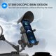 thumbnail image 5 of Scienceny Soporte de teléfono para motocicleta, soporte impermeable a prueba de golpes de liberación rápida, accesorios de abrazadera para equipo de Accesorios para motos Tipo de espejo retrovisor Scienceny VI021473-01B, 5 of 6
