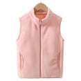 thumbnail image 5 of Staki White Fur Vest Toddler Girls Fleece Vest Coat Warm Fall Winter Warm Thick Cotton Sleeveless Jacket Polar Fleece Jacket(Pink,9-10 Years), 5 of 9