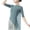 Green, variant on Qulqfy Women's Tops Chiffon Half Sleeve Spring Shirts Crew Neck Flowy Tassel Dance Fall Tops Womens Blouses L