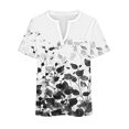 thumbnail image 4 of Hauts d'Été pour Femmes, Hauts Décontractés d'Été pour Femmes, T-Shirt à Manches Courtes Imprimé Col Rond Ample, Hauts à Manches Courtes pour Femmes, Hauts à Manches 3/4 pour Femmes, 4 of 5