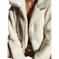 thumbnail image 5 of Womens Faux Fleece Jacket Coat Zip Up Long Sleeve Winter Outwear Shaggy Shearling Jacket, 5 of 8
