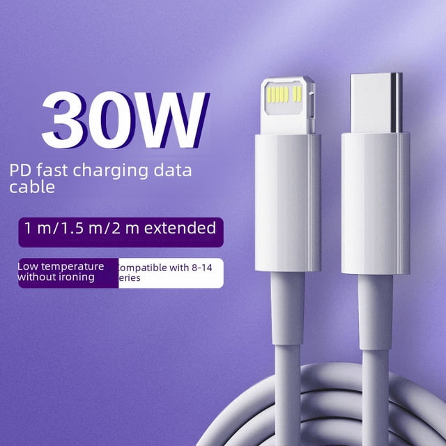 Aplicable a la línea de carga rápida Apple PD 30w C-línea de carga Línea de datos del teléfono móvil iPhone14