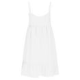 thumbnail image 5 of cocolona Sundress for Women 2025 -Spaghetti Strap V Neck Mini Dress Pleated Ruffle Flowy Vacation Beach Boho Dress XL, 5 of 8