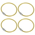 thumbnail image 1 of Unique Bargains 6 Inch Wire Keychain Cable Stainless Steel Key Ring Loop, Yellow 4 Pack, 1 of 6