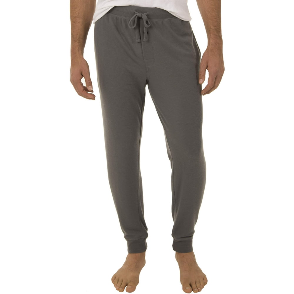 fruit of the loom men's knit poly rayon jogger lounge pant