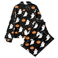 thumbnail image 6 of WOYY Girls Halloween Pajama Set Long Sleeve Button Down Shirt Pants Nightwear, Sizes 3-14, 6 of 6