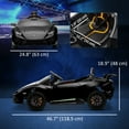 thumbnail image 3 of Qaba 12V Electric Car for Kids, Licensed Lamborghini  Kids Electric RC Car, Toddler Ride on Toys Gift, Black, 3 of 9