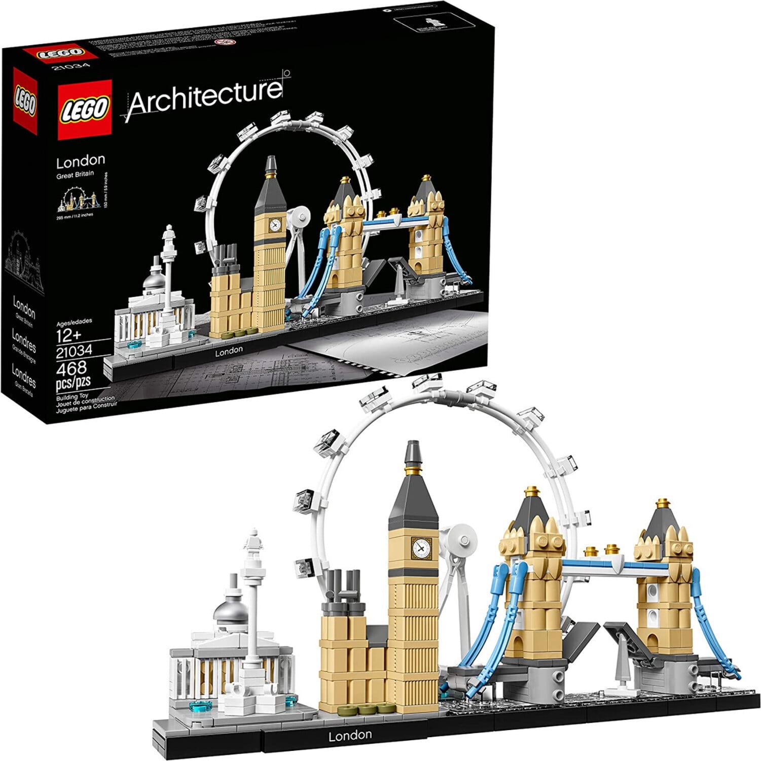  LEGO Architecture London Skyline Collection 21034 Building Set  Model Kit and Gift for Kids and Adults (468 pieces) : Toys & Games