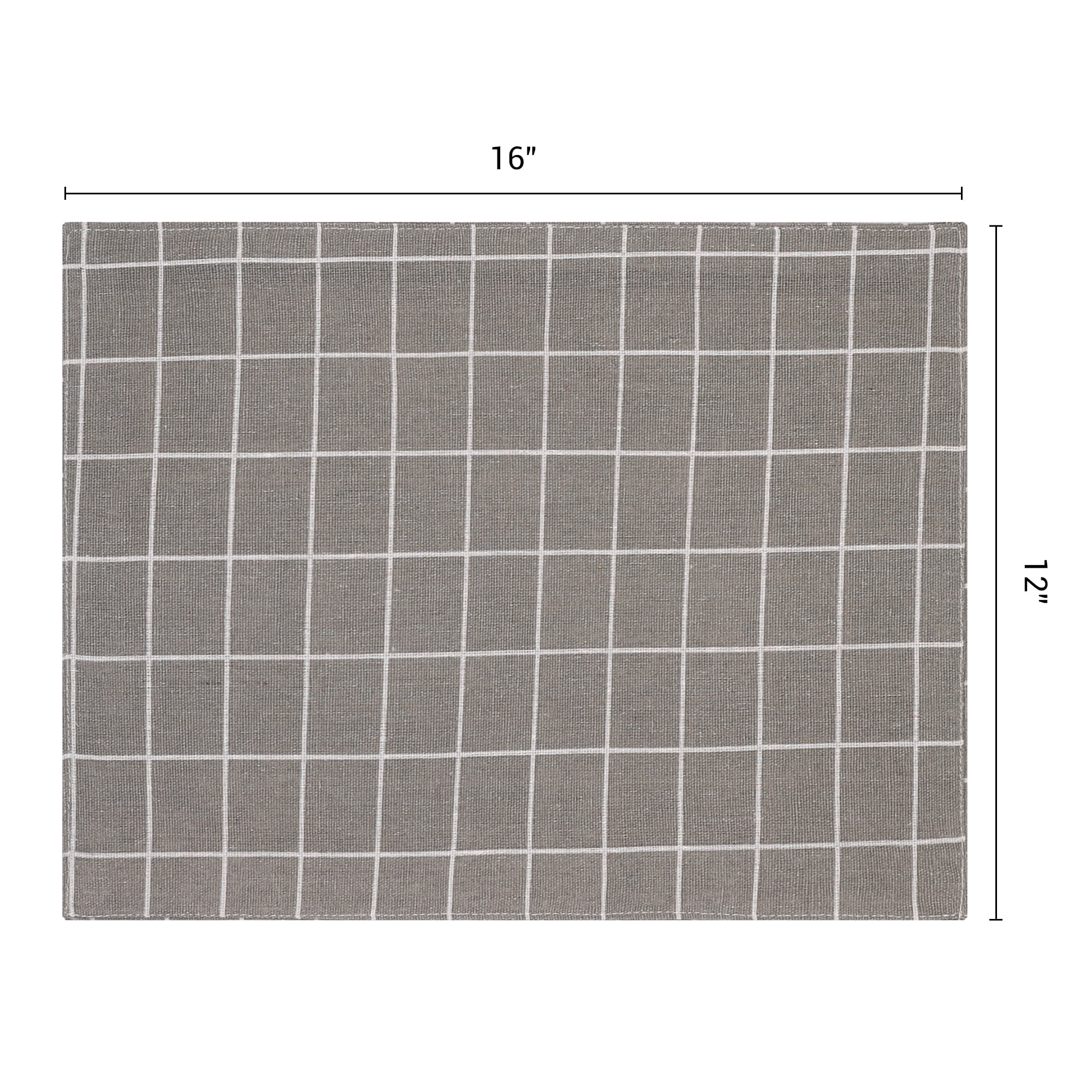 Unique Bargains 6Pcs Washable Restaurant Cloth Napkins Grey 16x12inch