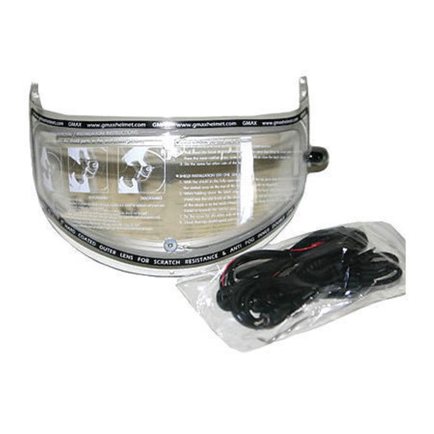 Gmax Snowmobile Helmet New Dual Lens Clear Electric Heated Face Shield Visor Kit Gmax Snowmobile Helmet New Dual Lens Clear Electric Heated Face Shield Visor Kit