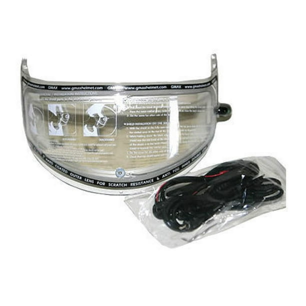 Gmax Snowmobile Helmet New Dual Lens Clear Electric Heated Face Shield
