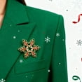 thumbnail image 4 of Christmas Brooch Set Holiday Pin Collection with Tree Bell Snowflake Designs, Zinc Alloy Enamel Christmas Pins for Scarf Bag Decor, 4 of 9