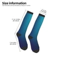 thumbnail image 2 of Balery Blue and Teal Gradient Printed Novelty Socks Men's Women's Crew Socks Sports Socks Knee High Socks Cotton Socks Quirky and Cool Socks, 2 of 6