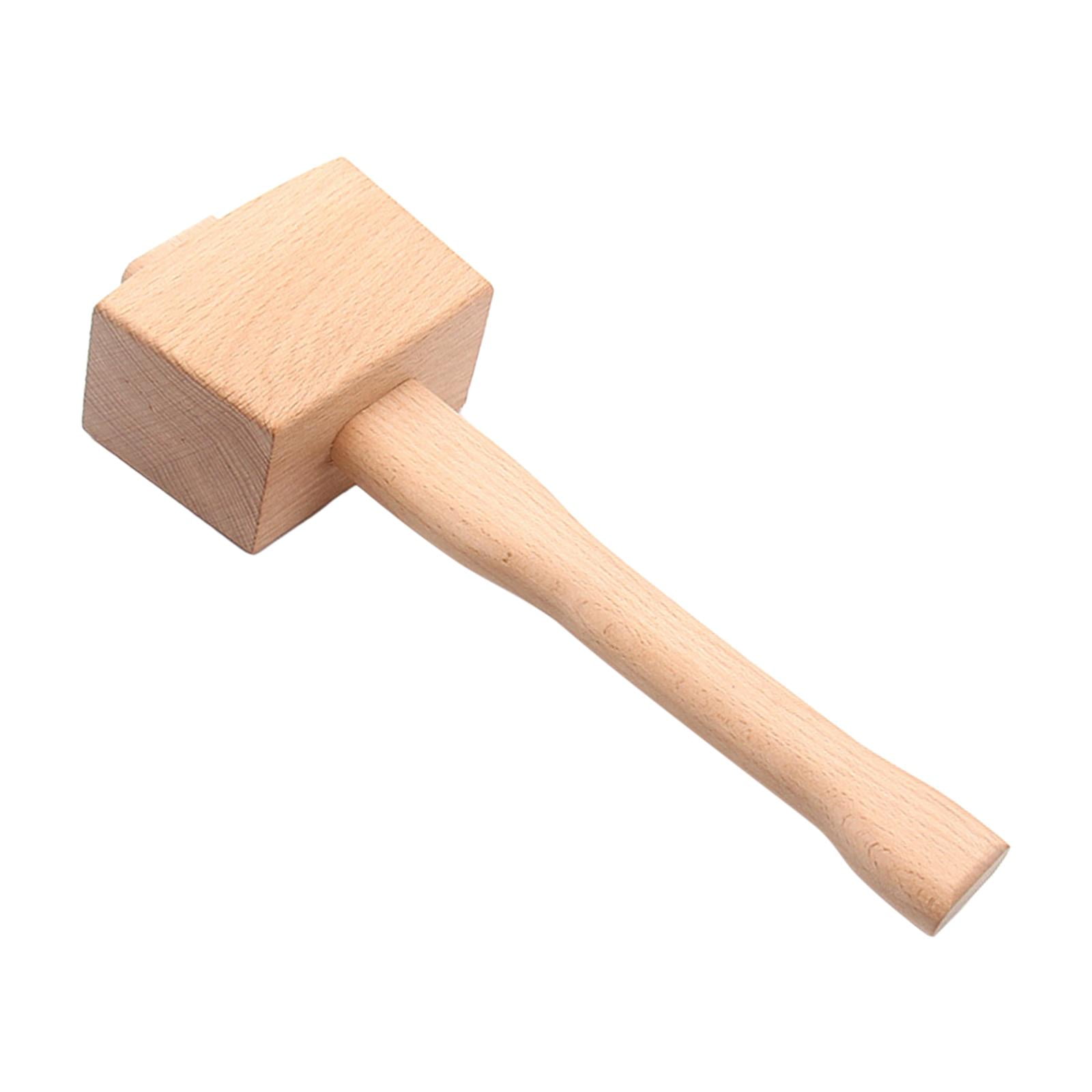 Generic Moovul 250mm Wooden Mallet, Beech Solid Carpenter Wood Hammer  Handle Woodworking Tool 2584cm, Wood color