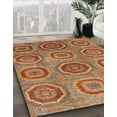 thumbnail image 3 of Ahgly Company Machine Washable Indoor Round Abstract Metallic Gold Area Rugs, 8' Round, 3 of 7