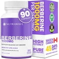 thumbnail image 1 of Nutrawave Berberine 1000mg - Metabolic & Digestive Support Supplement - Plant-Based Formula for Daily Wellness - 90 Vegan Capsules, 1 of 10