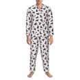 thumbnail image 3 of Salouo Poodle Dog Print Button-Front Long Sleeve Pajama Set for Men, Soft 2Pjs Men's Long Sleeve Sleepwear-Large, 3 of 7