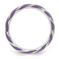 thumbnail image 2 of Sterling Silver Twisted Purple Enameled Ring, 2 of 5