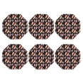 thumbnail image 2 of Lsque Colorful bow with polka dots Pattern 4" Drink Coasters Set of 6, Leather Absorbent Coasters, Table Coaster Set Decorative Coffee Cup Coasters Housewarming Gift,Octagon, 2 of 7