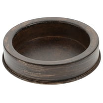 Soimiss Decorative Vintage Metal Candle Plate Brown Candle Stand for Relaxing Atmosphere