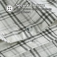 thumbnail image 4 of Superior Plaid Flannel Cotton Duvet Set, King/California King, Charcoal, 4 of 10