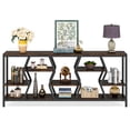 thumbnail image 5 of Fnova 70.9" Industrial Console Table, Extra Long Narrow Entryway Table with 4 Tier Storage Shelves, Sofa Table Behind Couch for Hallway, Living Room, Foyer, 5 of 13