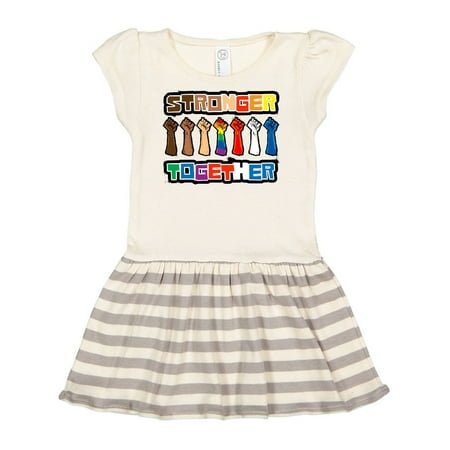 

Inktastic Stronger Together with Pride Large Gift Toddler Girl Dress