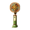 thumbnail image 2 of MMJ Vintage Floral Handheld Fan Mini USB Rechargeable with Phone Stand 3 Speeds 7.9x3.3in, 2 of 6